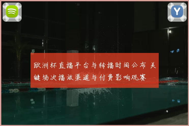 欧洲杯直播平台与转播时间公布 关键场次播放渠道与付费影响观赛